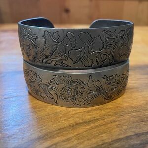 Pair Vintage Kirk Steiff Pewter Floral Cuff
Bracelets